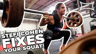 World Record Holder STEFI COHEN Fixes Your Squat! | @ Super Training Gym