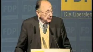 DAS ist meine FDP - Hans-Dietrich Genscher auf dem Landesparteitag in Gütersloh