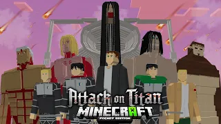 รีวิวแอดออน "ผ่าพิภพไททันสุดโหด" ใน Minecraft มือถือ?🔥 (Attack On Titan) | Minecraft Addon