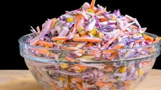 This cabbage salad is very delicious, I make it twice a week, it's all finished😋🥰