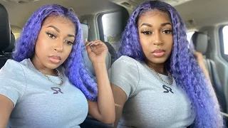 Dying My Deep Wave 613 Hair Periwinkle| Water Color Method| Ft West kiss hair