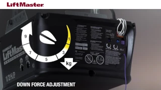 How to Adjust Force on a LiftMaster Garage Door Opener with Manual Adjustment Controls