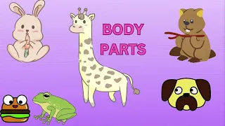 Toddler  2D-Animated |Body - parts of the body | Learn English for kids - English educational video