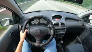 🔥 Peugeot 206 1.4 HDi 70 2005 POV Drive HD 4K -  PSA (Code: DW4TD TDCi) ASMR