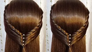 beautiful open hairstyle for girls | cute hairstyle for everyday | easy and simple hairstyle girls