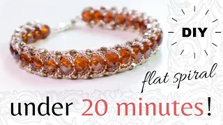 Flat spiral stitch tutorial | Bead bracelet under 20 minutes | Bead tutorial | Bead bracelet