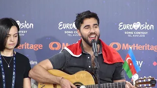 Chingiz singing 'Truth' at Press Conference (1. rehearsals, Eurovision Song Contest 2019, Tel Aviv)