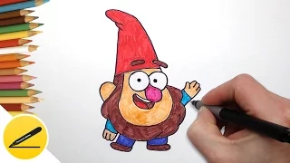 How to Draw a Gnome from Gravity falls | Draw "Gravity falls" step by step