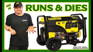 Generator Runs A Few Minutes & Dies - Here's Why!