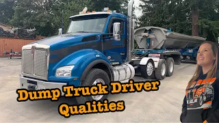 Qualities that make a good dump truck driver beyond being able to drive. Trucking and Construction.