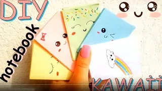 DIY - Easy Mini Kawaii Notebooks from ONE sheet of Paper ( NO GLUE )