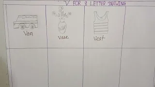 Let's draw object that start with letter "V"and drawing...