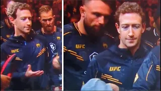 Mark Zuckerberg is seen looking awkward at UFC 298 as hilarious