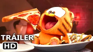 GARFIELD: FUERA DE CASA "Bebé Garfield come pizza" Tráiler (2024)