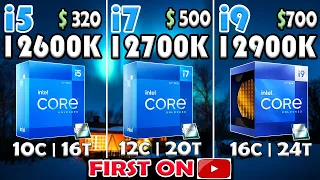 Core i5 12600K vs Core i7 12700K vs Core i9 12900K | RTX 3090 - TEST IN 10 GAMES