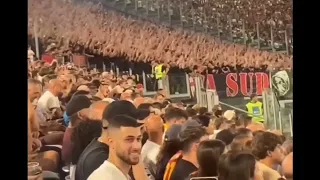 Roma - Milan spettacolo della Sud all’olimpico
