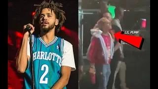 J Cole DISSES Lil Pump by performing 1985 while he’s Standing near the stage