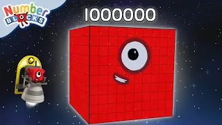 Numberblocks contam de 1 até o maior 1,000,000 em Português Brasil | Aprenda a contar