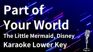 【Karaoke Instrumental】Part of Your World / The Little Mermaid, Disney 【Lower Key】