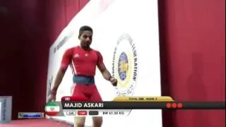 ASKARI Majid 2j 165 kg cat. 62 World Weightlifting Championship 2013