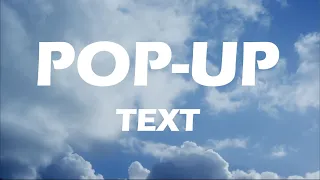 [애프터이펙트]  초 간단 필수 텍스트 모션-6 팝업(POP-UP) 텍스트