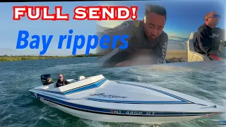 Insane 80+ MPH Velocity Race Boat Ride with Bay Rippers in Extreme Windy Conditions!