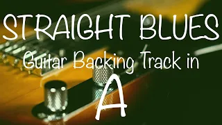 Straight Blues Guitar Backing Track in A