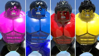 Colorful Hulk Transformations in LEGO Marvel Superheroes!