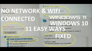 No network, WiFi connection windows 11 and 10, code 10, wireless AC 9560 not working Fixed