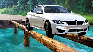 Cars vs Impossible Log Bridges ▶️ BeamNG Drive