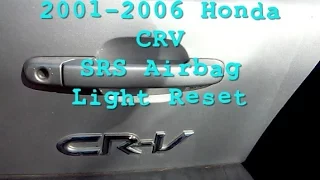 2001-2006 Honda CRV SRS Airbag Light Reset