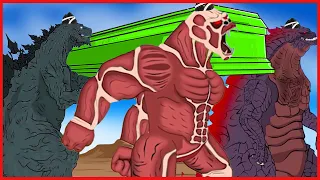 Attack on Titan Kong x Gojira vs Shin Kong Team - Coffin Dance Meme Song (COVER)