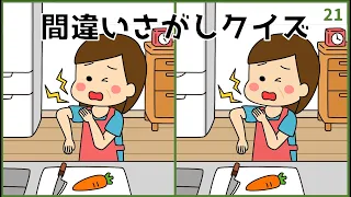 【間違い探しゲーム】大人向け脳トレクイズ！脳活おもしろYouTube動画【全3問】#21