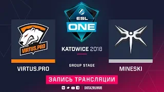 Virtus.pro vs Mineski, ESL One Katowice, game 1 [GodHunt, Maelstorm]