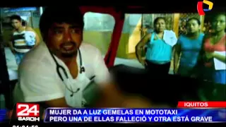 Iquitos: mujer dio a luz a gemelas al interior de una mototaxi