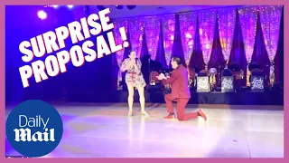 Surprise proposal: Cute moment dancer proposes to girlfriend during dance routine