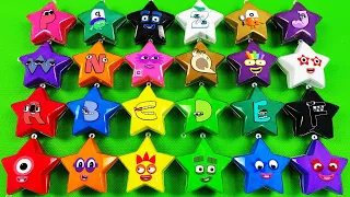 Looking Numberblocks, Alphablocks, Alphabet Lore With Mini Star, Heart SLIME…Mix Coloring! ASMR