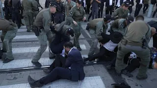 Israeli police disperse ultra-Orthodox Jews protesting army conscription | AFP