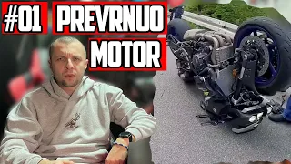 Reakcije na Padove Motora - Prevrnuo motor naopako !!! #01