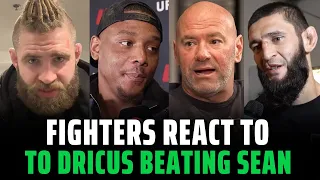 Fighters react to Dricus du Plessis’ win over Sean Strickland #UFC297