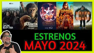 ESTRENOS MAYO 2024 Netflix, HBO max, Amazon, Disney+, Apple TV Y Cines