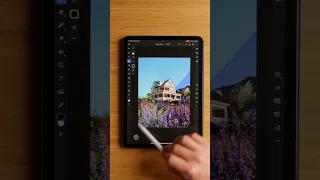 How a photo is edited with photoshop and ipad