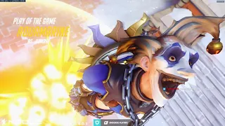 POTG! AQUAMARINE JUNKRAT GOD! GAMEPLAY OVERWATCH SEASON 30 TOP 500