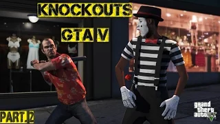 НОКАУТЫ,ДРАКИ,ПЕРЕСТРЕЛКИ ЧАСТЬ 2 |GTA V