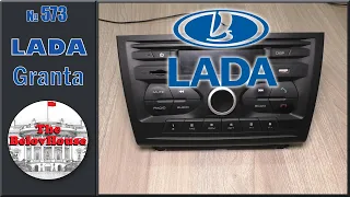 Review of the regular car radio Lada Granta and replacement of the amplifier in it (Engl. subtitles)