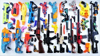 Collecting 7 Sniper Guns and NERF SHOCKWAVE 2 Nerf Mega Shotgun Double Barrel M16 Sniper Gun AK47