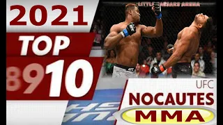 TOP 10 MELHORES NOCAUTES DE 2021 - MMA e UFC