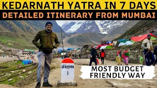 How to Complete Kedarnath Yatra in 7 days from Mumbai | Kedarnath Yatra 2024 Detailed Travel Guide