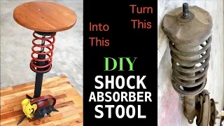 Turning a Rusted Shock Absorber into a Modern Stool