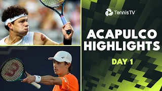 Shelton Takes On Evans; Fritz, De Minaur & More | Acapulco 2024 Day 1 Highlights